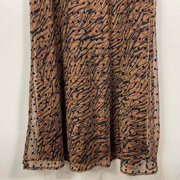 House of Harlow 1960 X Revolve Felt Tiger Pattern Square Neck Lennon Midi Dress - Picture 9 of 11